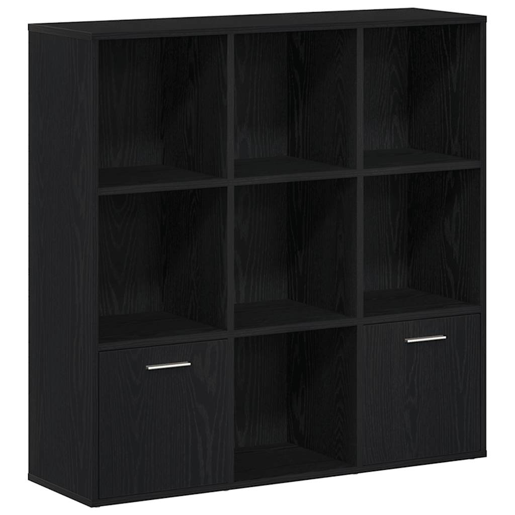vidaXL Bücherschrank Schwarz Eichen-Optik 98x29x97,5 cm Holzwerkstoff