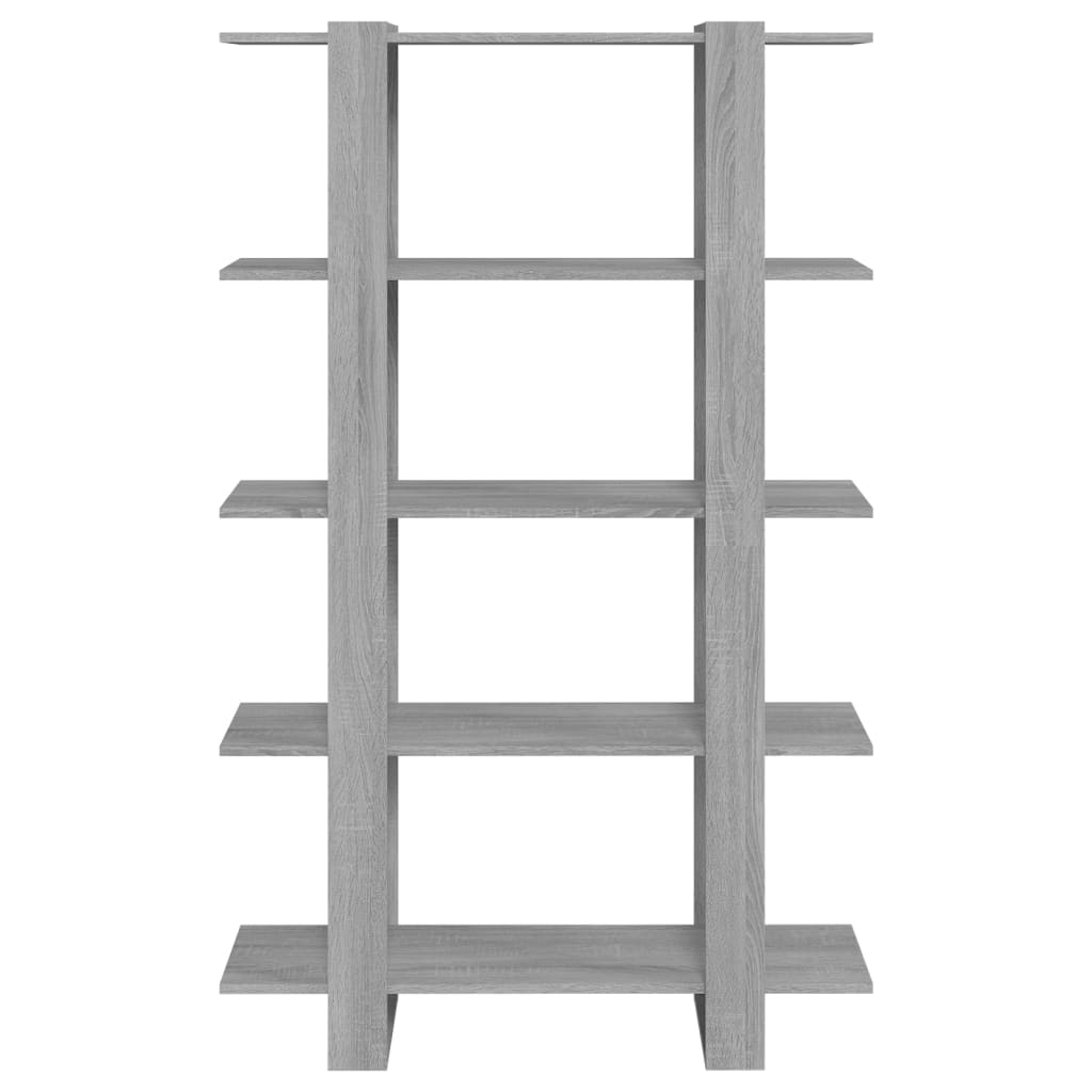 vidaXL Bücherregal/Raumteiler Grau Sonoma 100×30×160 cm
