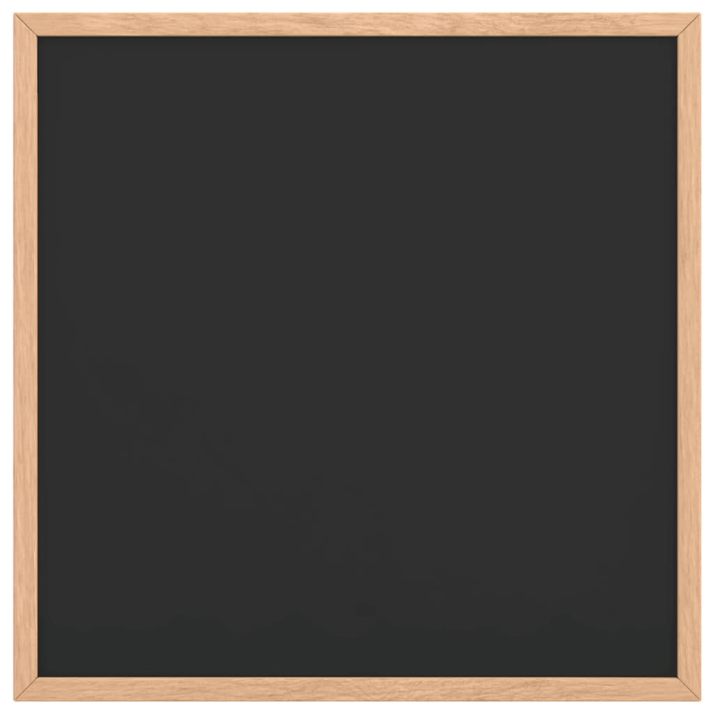 vidaXL Kreidetafel mit massivem Kiefernholzrahmen Schwarz 40x40 cm