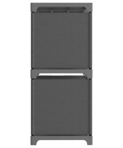 vidaXL Würfel-Regal 4 Fächer Grau 69x30x72,5 cm Stoff