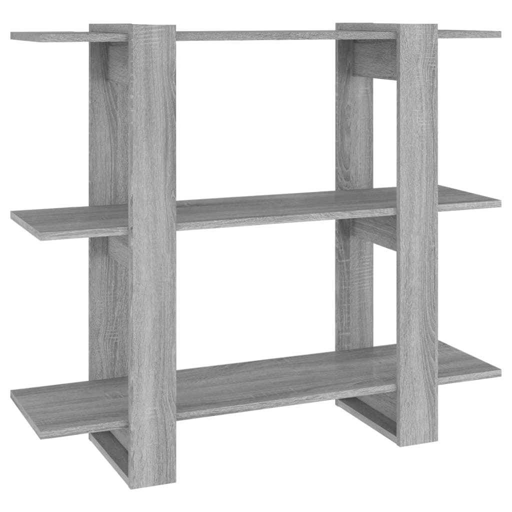 vidaXL Bücherregal/Raumteiler Grau Sonoma 100x30x87 cm