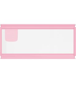 vidaXL Kleinkind-Bettschutzgitter Rosa 180x25 cm Stoff