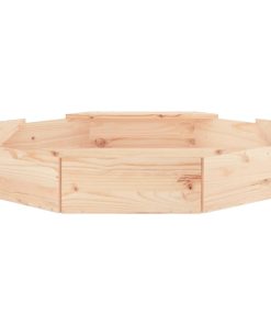 vidaXL Sandkasten mit Sitzen Achteck Massivholz Kiefer