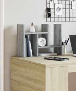 vidaXL Schreibtisch-Organizer Grau Sonoma 34,5x15,5x35,5 Holzwerkstoff