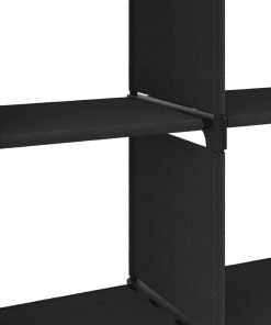 vidaXL Würfel-Regal 4 Fächer Schwarz 69x30x72,5 cm Stoff