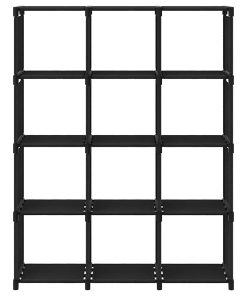 vidaXL Würfel-Regal 12 Fächer Schwarz 103x30x141 cm Stoff