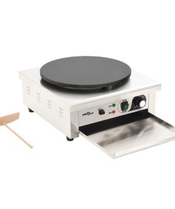 vidaXL Elektrischer Crepe-Maker mit ausziehbarem Tablett 40 cm 3000 W