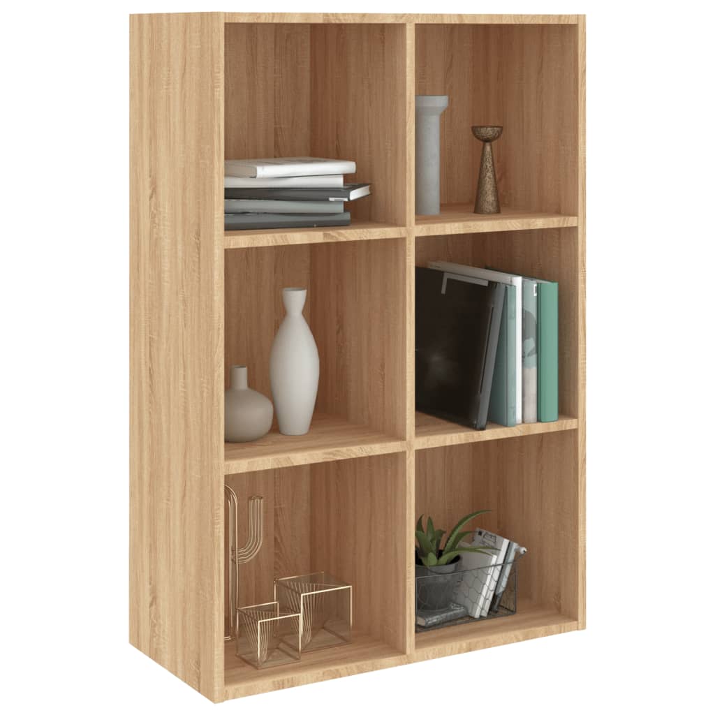 vidaXL Bücherregal/Sideboard Sonoma-Eiche 66x30x98 cm Holzwerkstoff