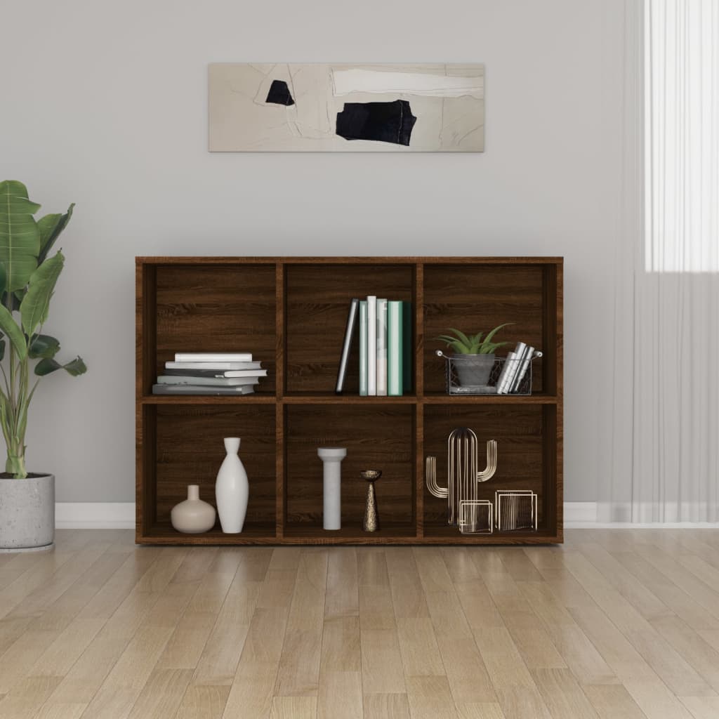 vidaXL Bücherregal/Sideboard Braun Eichen-Optik 66x30x98 cm