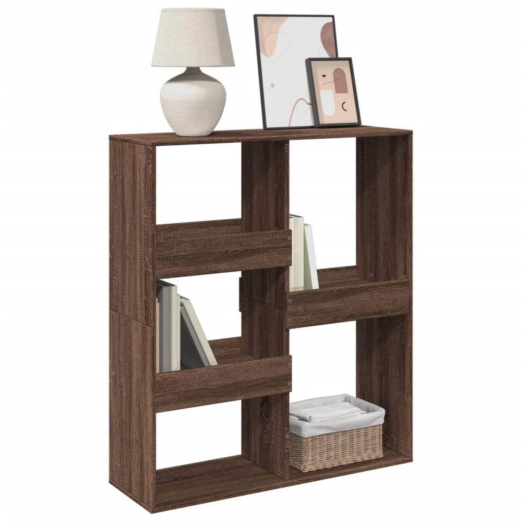 vidaXL Bücherregal/Raumteiler Braun Eichen-Optik 100x33x115 cm