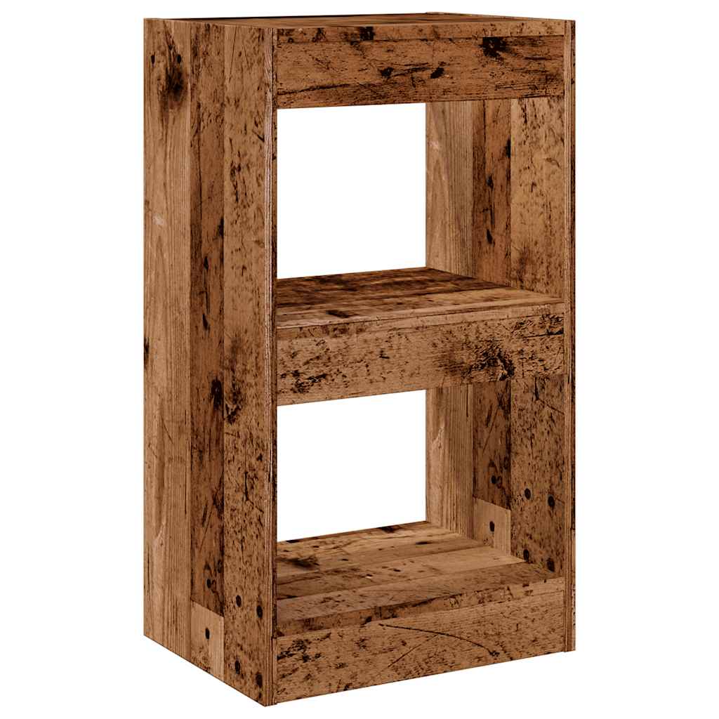 vidaXL Bücherregal/Raumteiler Altholz-Optik 40x30x72 cm