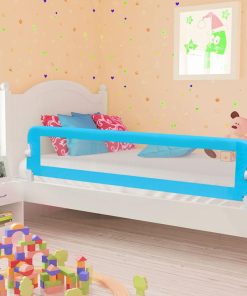 vidaXL Kleinkind-Bettschutzgitter Blau 180x42 cm Polyester
