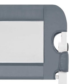 vidaXL Kleinkind-Bettschutzgitter Grau 180x42 cm Polyester