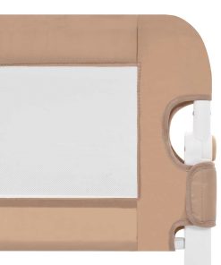 vidaXL Kleinkind-Bettschutzgitter Taupe 180x42 cm Polyester