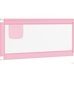 vidaXL Kleinkind-Bettschutzgitter Rosa 150x25 cm Stoff