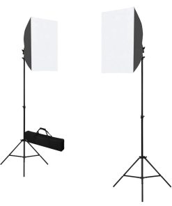 vidaXL Fotostudio-Set mit Softboxen und Hintergrundsystem