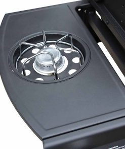 vidaXL Gasgrill 4+1 Brenner Schwarz