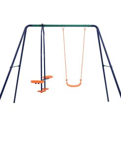vidaXL Schaukelset mit 3 Sitzen Stahl