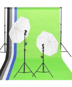 vidaXL Fotostudio-Set mit Beleuchtung, Hintergrund und Reflektor