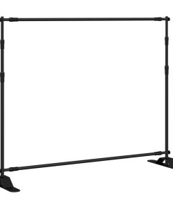 vidaXL Hintergrundstative 2 Stk. Schwarz 254x243 cm Stahl