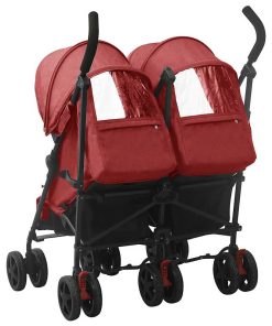 vidaXL Geschwisterwagen Rot Stahl