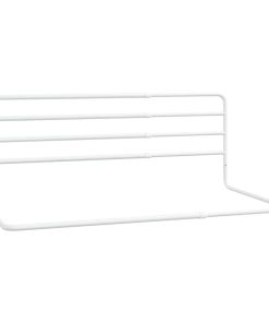 vidaXL Kleinkind-Bettschutzgitter Weiß (76-137)x55 cm Eisen