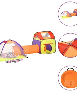 vidaXL Spielzelt mit 250 Bällen Mehrfarbig 338x123x111 cm