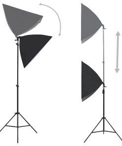 vidaXL Fotostudio-Set mit Softboxen, Hintergrundsystem und Reflektor