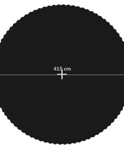 vidaXL Sprungtuch Schwarz für 4,57 m Runde Trampoline
