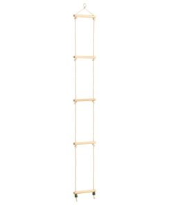 vidaXL Kinder-Strickleiter Massivholz und PE 30x168 cm