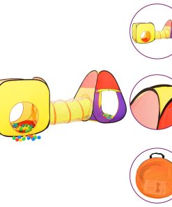 vidaXL Spielzelt mit 250 Bällen Mehrfarbig 255x80x100 cm