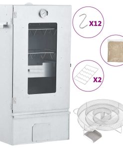 vidaXL Räucherofen mit Kaltrauchgenerator Verzinkter Stahl