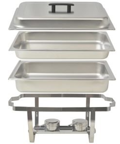 vidaXL Chafing Dish Set 2-tlg. Edelstahl