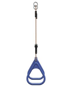 vidaXL Trapezstange mit Turnringen für Kinder Blau Dunkelgrün Stahl