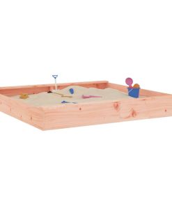 vidaXL Sandkasten mit Sitzen Quadratisch Massivholz Douglasie
