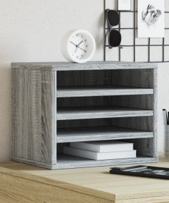 vidaXL Schreibtisch-Organizer Grau Sonoma 36x26x29,5 cm Holzwerkstoff