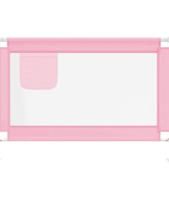 vidaXL Kleinkind-Bettschutzgitter Rosa 100x25 cm Stoff