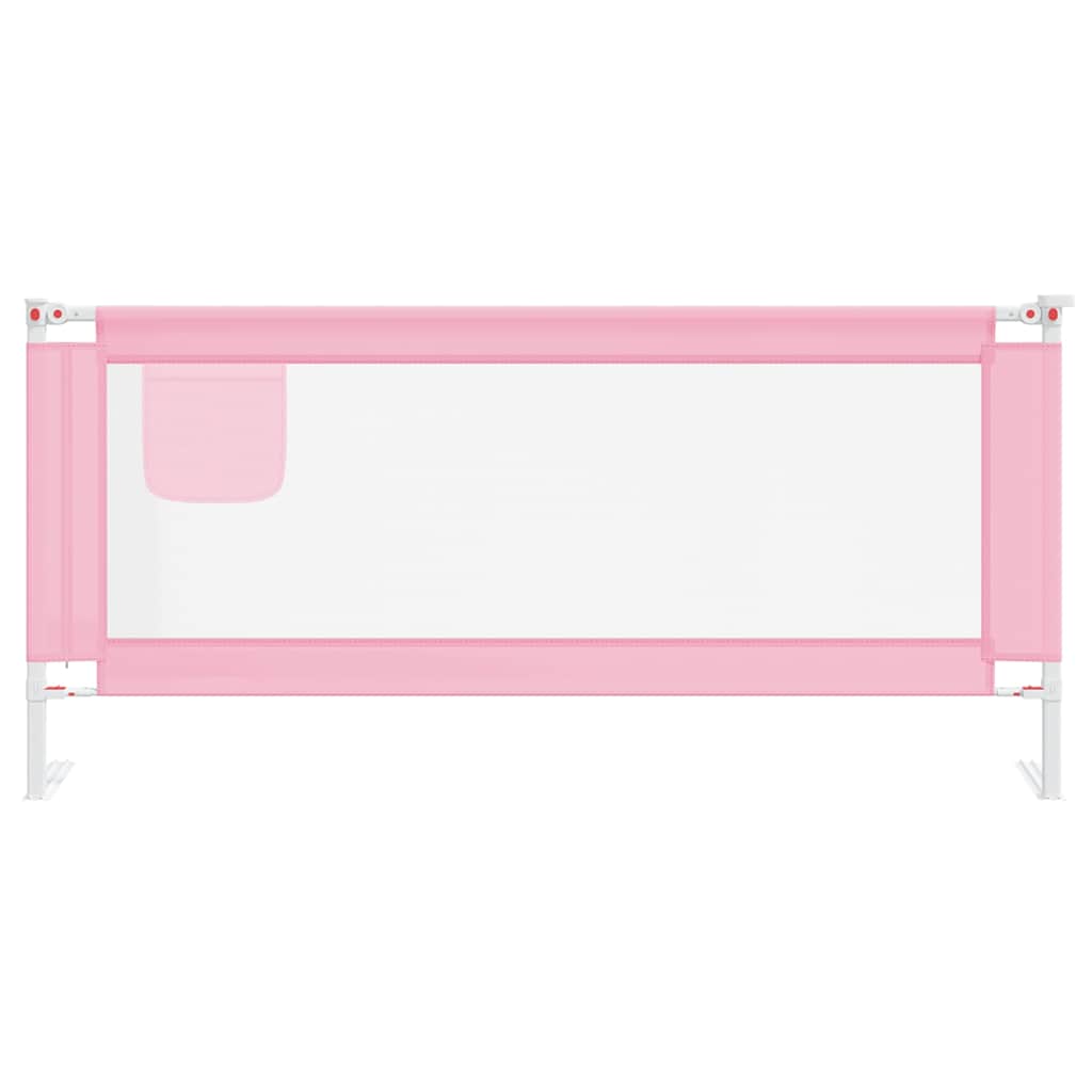 vidaXL Kleinkind-Bettschutzgitter Rosa 200x25 cm Stoff