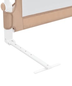 vidaXL Kleinkind-Bettschutzgitter Taupe 150x42 cm Polyester