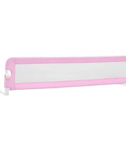 vidaXL Kleinkind-Bettschutzgitter Rosa 180x42 cm Polyester