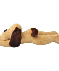 vidaXL Hund Kuscheltier Plüsch Braun 80 cm