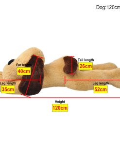 vidaXL Hund Kuscheltier Plüsch Braun 120 cm