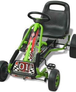 vidaXL Pedal Go-Kart mit verstellbarem Sitz Grün