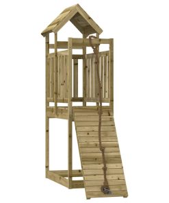 vidaXL Spielturm mit Kletterwand Imprägniertes Kiefernholz