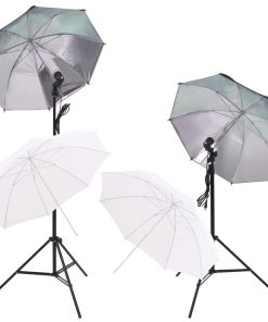 vidaXL Fotostudio-Set Softbox-Lampen, Schirm, Hintergrund, Reflektor