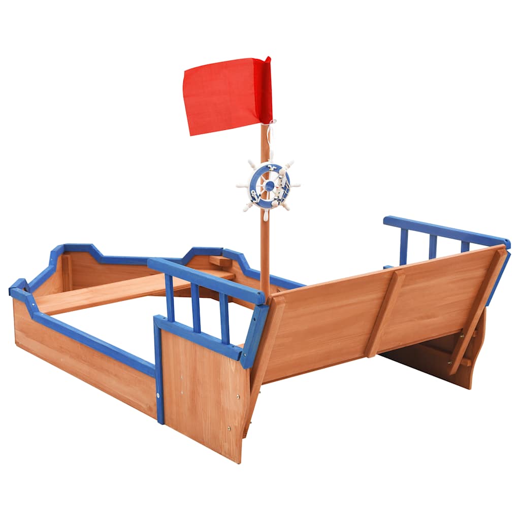 vidaXL Sandkasten Piratenschiff Tannenholz 190x94,5x101 cm