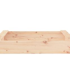 vidaXL Sandkasten mit Sitzen Quadratisch Massivholz Kiefer
