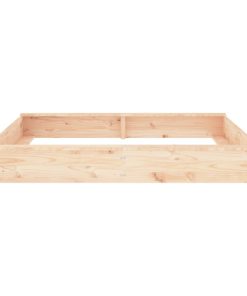 vidaXL Sandkasten mit Sitzen Quadratisch Massivholz Kiefer
