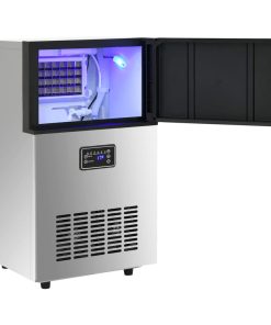vidaXL Eiswürfelmaschine Silbern 45 kg / 24 h