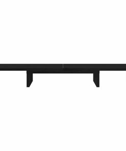 vidaXL Monitorständer Verstellbar Schwarz Eichen-Optik 80x24x10,5 cm